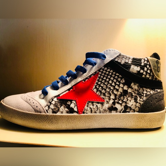 Golden Goose Shoes - Golden Goose: Rock, Snake Fuxia Mid Star Suede & Leather